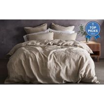 Lazy Linen Duvet Cover, Double, Sage