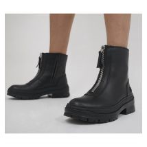 Timberland Malynn Front Zip Boots BLACK LEATHER,Black