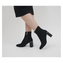 Office Amara Heel Clip Zip-Up Heeled Ankle Boots BLACK,Black