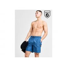 Fred Perry Badge Cargo Swim Shorts - Blue- Heren, Blue