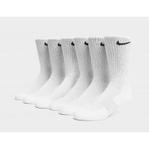 Nike 6-Pack Everyday Cushioned Training Crew Socks, White