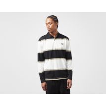 Fred Perry Stripe Rugby Polo Shirt, Black