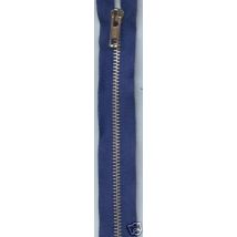 YKK Silver Metal Open End Zips Royal Blue