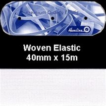 Hemline Flat Woven Elastic White