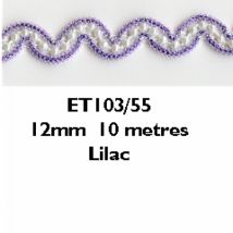 Essential Trimmings Beaded Chevron Trim Lilac
