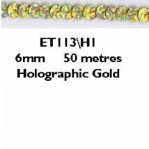 Essential Trimmings Strung Single Sequin Trim Holographic Gold