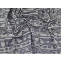 John Louden Printed 100% Cotton Calico Fabric Natural on Grey