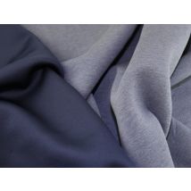 Lady McElroy Reversible Scuba Stretch Knit Fabric Oxford Blue