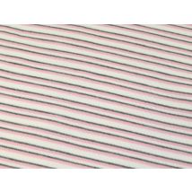 Lady McElroy Chunky Tubular Ribbing Stretch Knit Fabric Pink White Grey