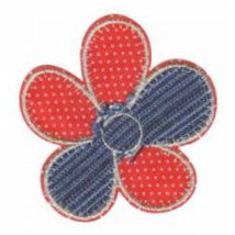 Craft Factory Patch Motif Checked Flower