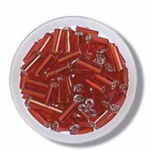 Trimits Glass Bugle Beads (Value Pack of 5) Red