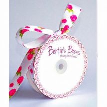 Bertie&#39;s Bows Rose Grosgrain Ribbon White