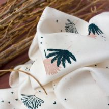 Atelier Brunette Palmetto Viscose Challis Fabric Off White