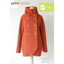 Waffle Patterns Paper Sewing Pattern Yuzu Raglan Coat