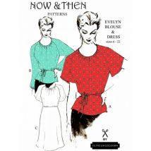 Now and Then Patterns Paper Sewing Pattern The Evelyn Blouse & Dress