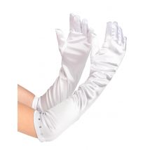 Lange witte kinderhandschoenen