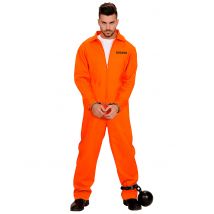 Oranje gevangenenkostuum voor heren