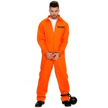 Oranje gevangenenkostuum voor heren