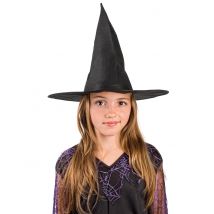 Zwarte heksenhoed kind halloween