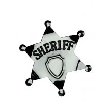 Zilveren sheriff ster 6 cm