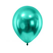 12 donkergroene metallic ballonnen 28 cm