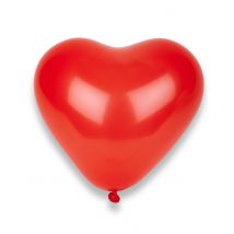 8 Rode hart ballonnen 33 x 36 cm