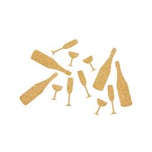 12 Champagne tafelconfetti; goudkleurig 10 g