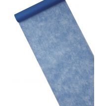 Marineblauwe niet-geweven tafelloper 29 cm x 10 m