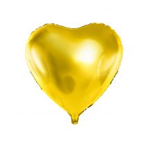 Gouden hartfolieballon 23 cm