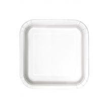 16 kleine witte kartonnen borden 18 cm