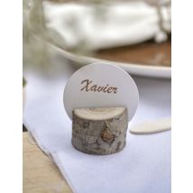 10 Witte kartonnen plaatskaartjes 4;7 cm