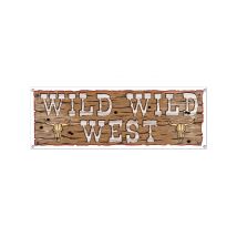 Plastic spandoek Wild Wild West 1;5 m x 53;3 cm