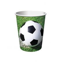 8 kartonnen voetbal drinkbekers 266 ml