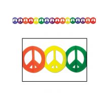 Veelkleurige papieren slinger Hippie Peace