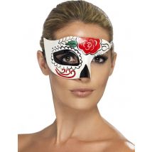 Gekleurd halfmasker Halloween voor volwassenen