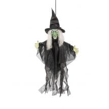 Bewegende; lichtgevende en pratende heks Halloween decoratie