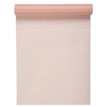 Tafelloper in roze plumetis stof 30 cm x 5 m