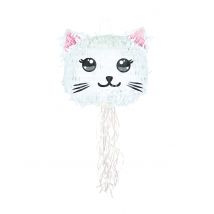 Witte Kawai Kat Piñata 38 cm