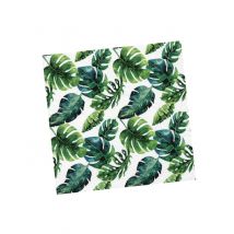 20 Papieren servetten Tropisch wit en groen 33 x 33 cm