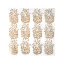 20 metallic ananas papieren servetten 33 x 33 cm