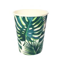 10 Kartonnen bekers Tropical groen 250 ml