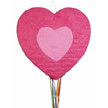Piñata roze hart 56 x 50 cm