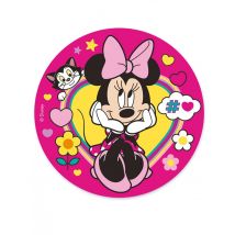Eetbare schijf Minnie roze 20 cm