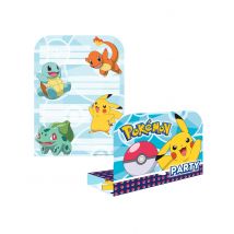 8 Uitnodigingen + Enveloppen Pokémon