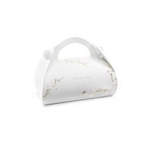 10 Kartonnen gebaksdoosjes thank you wit en goud 16 x 8;5 x 9;5 cm