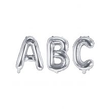 Aluminium ballon zilverkleurige letter 32 cm