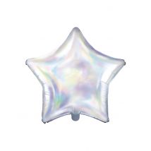 Aluminium ballon met regenboogkleurige ster 48 cm