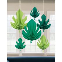 6 Kartonnen versieringen om op te hangen Palmbladeren