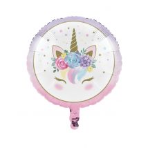 Aluminium ballon magische eenhoorn wit 45 cm