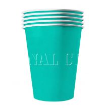 20 Amerikaanse turquoise recyclebare kartonnen bekers 53 cl